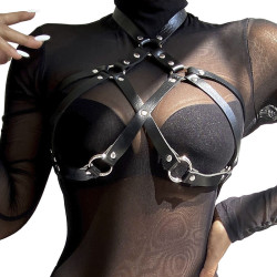 Subblime - Harnais Poitrine En Cuir Noir Taille Unique